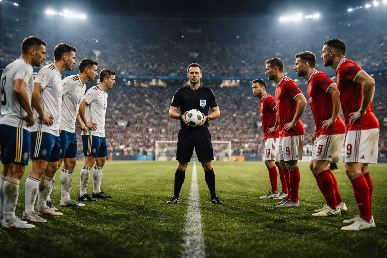 Voetbalwedstrijd eindigt gelijk met spanning op het veld