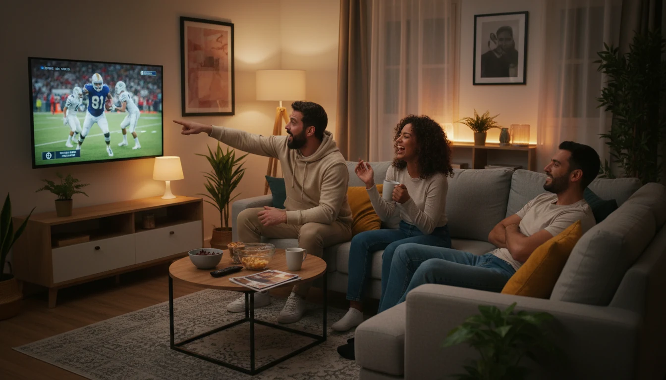 Voetbalfans die samen een wedstrijd analyseren